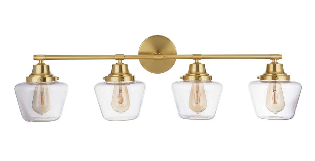 Essex Four Light Vanity in Satin Brass