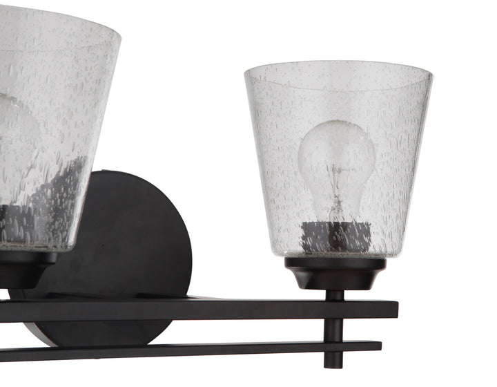 Drake Two Light Vanity in Flat Black