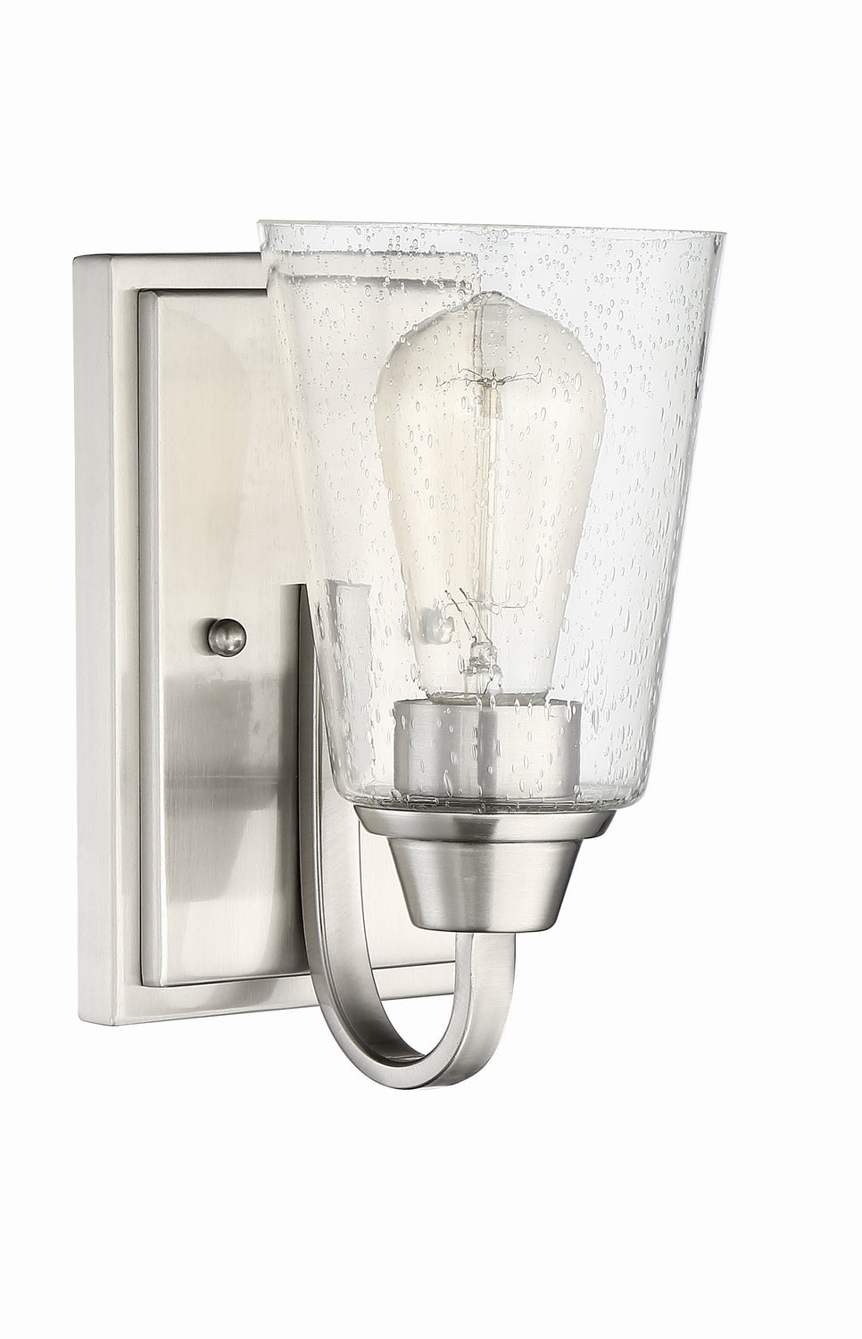 Grace One Light Wall Sconce in Brushed Polished Nickel