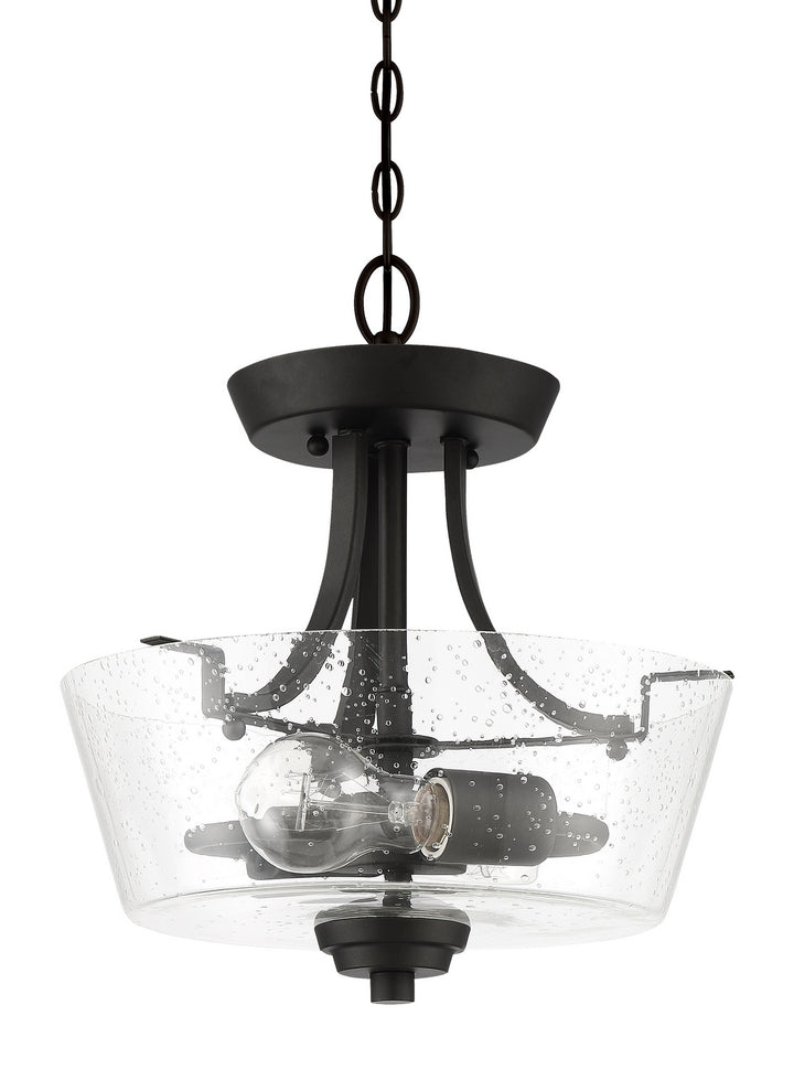 Grace Two Light Semi Flush Mount Convertible in Espresso