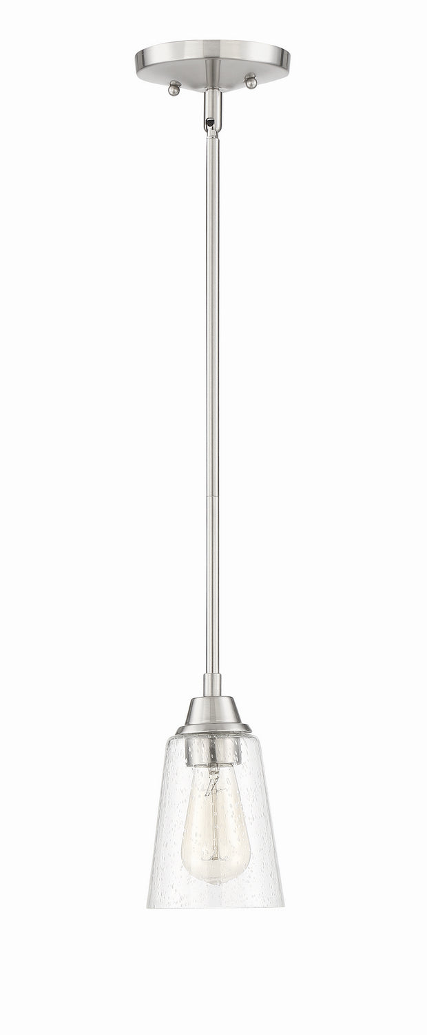 Grace One Light Mini Pendant in Brushed Polished Nickel
