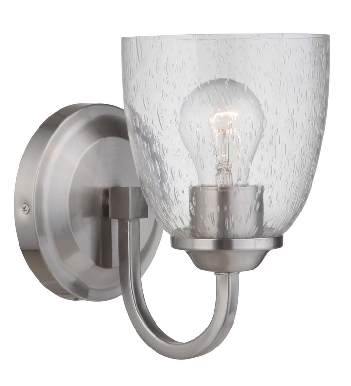 Serene One Light Wall Sconce in Brushed Polished Nickel