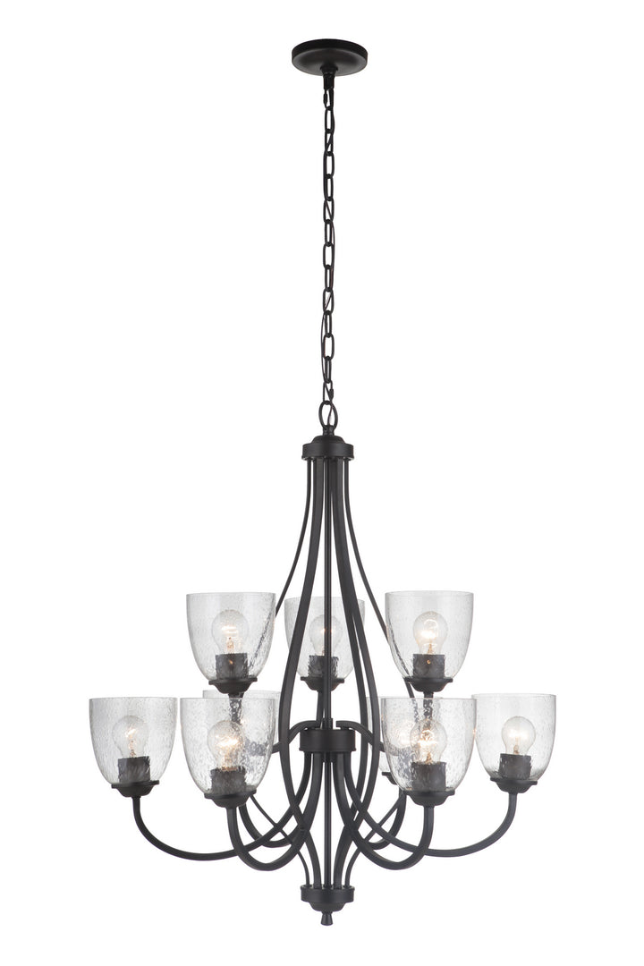 Serene Nine Light Chandelier in Espresso