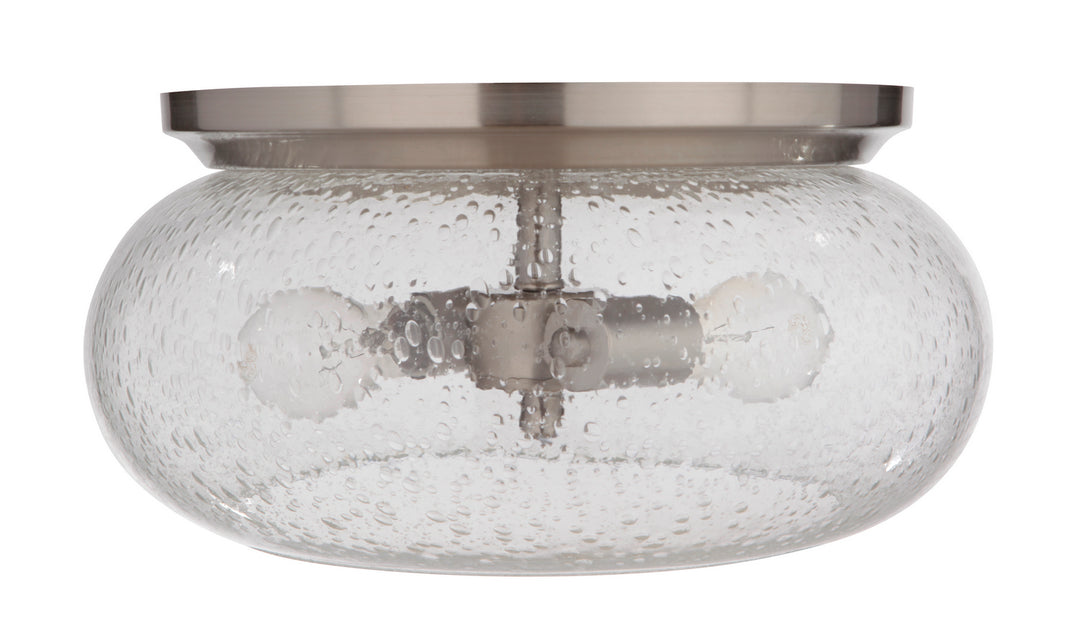 Serene Two Light Flushmount in Brushed Polished Nickel