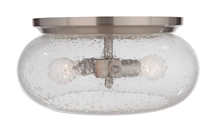 Serene Two Light Flushmount in Brushed Polished Nickel