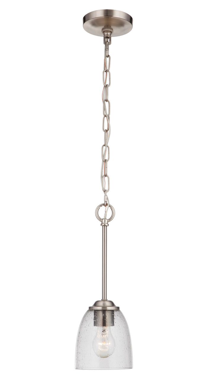 Serene One Light Mini Pendant in Brushed Polished Nickel