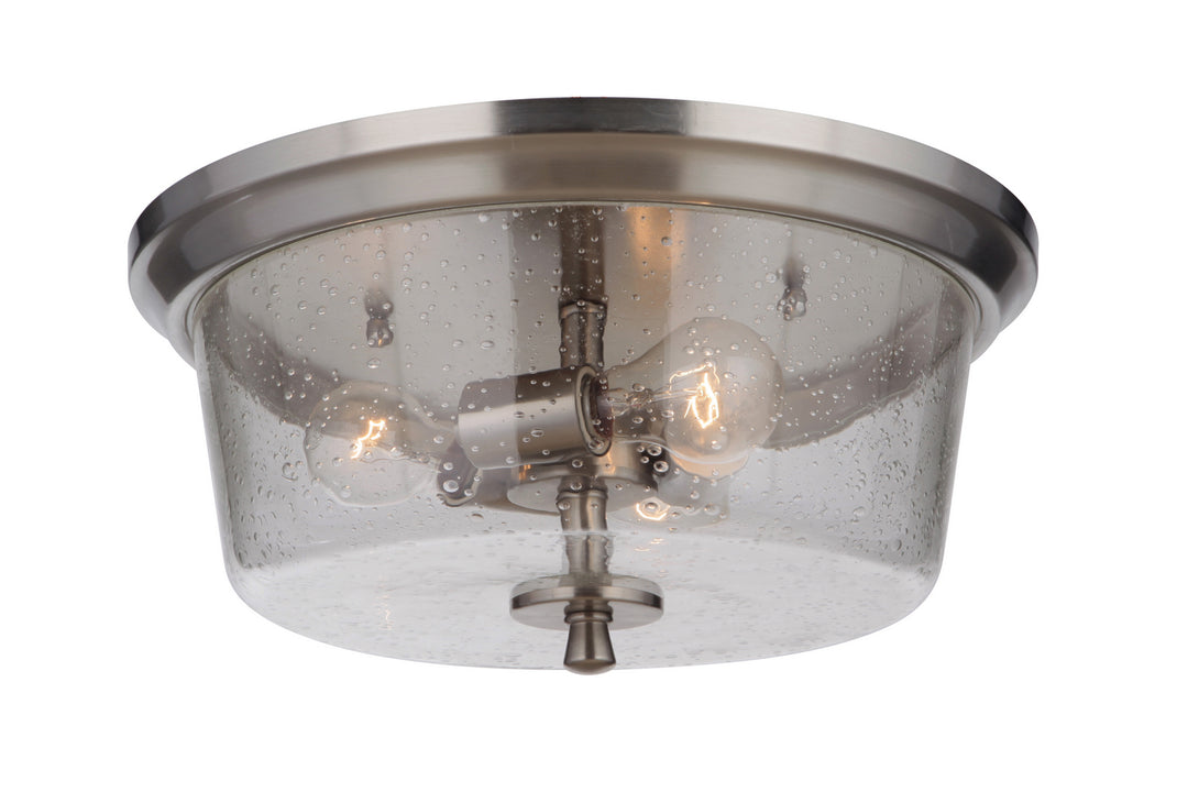 Tyler Three Light Flushmount in Brushed Polished Nickel