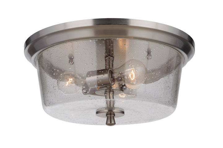 Tyler Three Light Flushmount in Brushed Polished Nickel