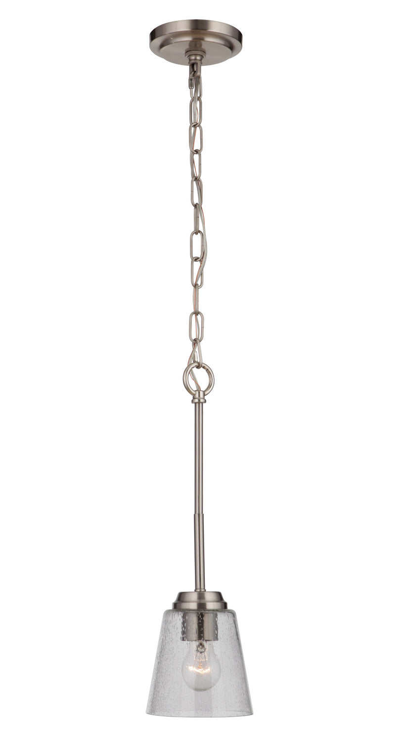 Tyler One Light Mini Pendant in Brushed Polished Nickel