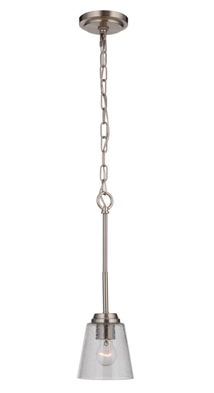 Tyler One Light Mini Pendant in Brushed Polished Nickel