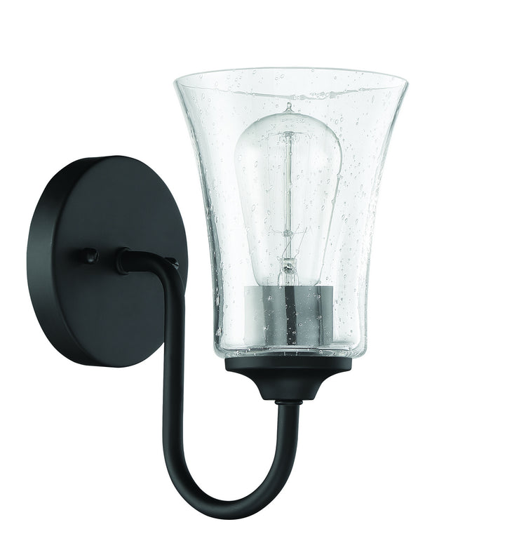 Gwyneth One Light Wall Sconce in Flat Black