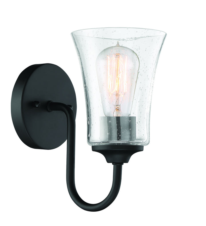 Gwyneth One Light Wall Sconce in Flat Black