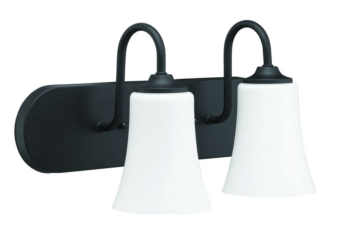 Gwyneth Two Light Vanity in Flat Black