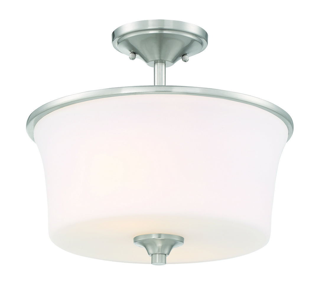 Gwyneth Two Light Convertible Semi Flush in Brushed Polished Nickel