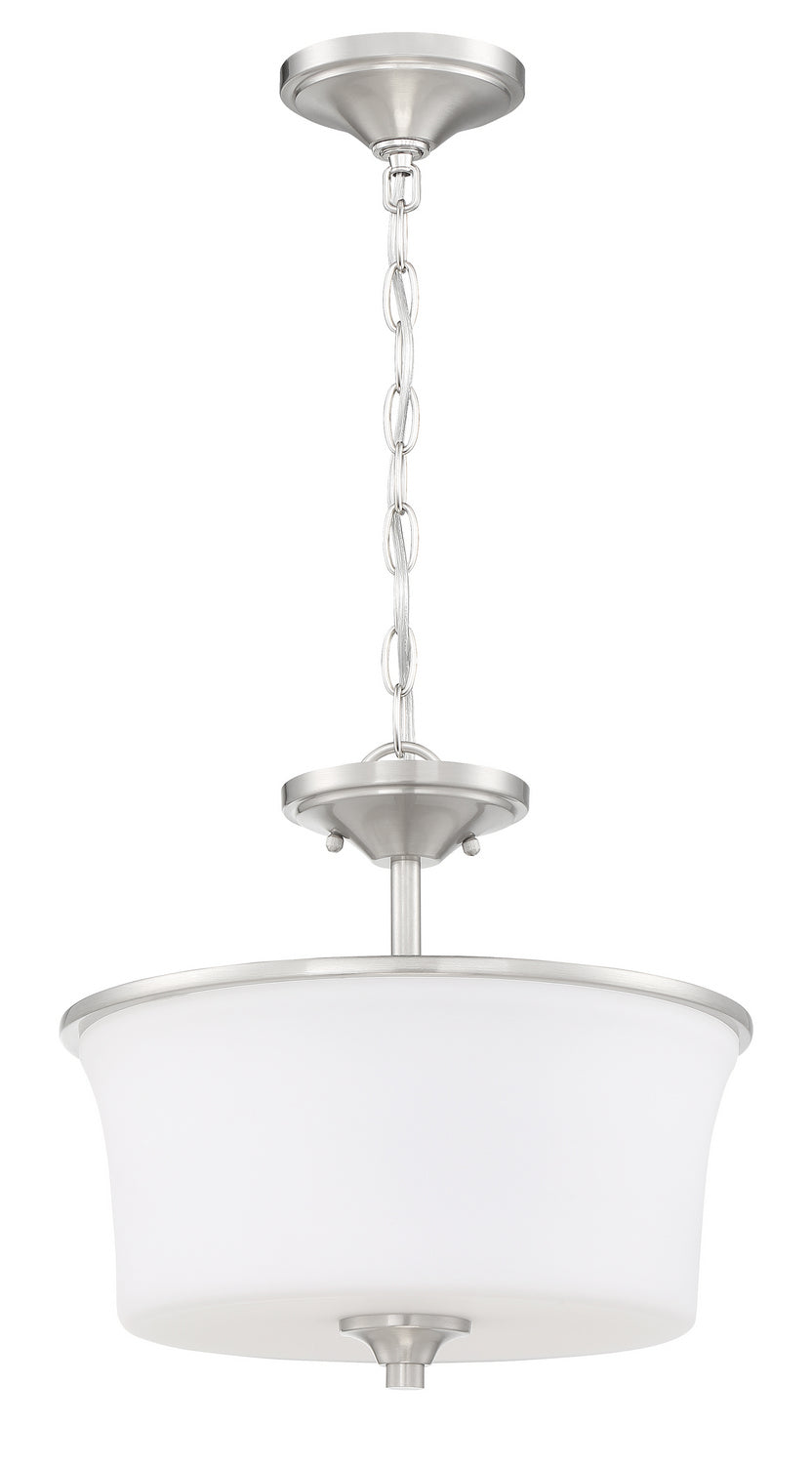 Gwyneth Two Light Convertible Semi Flush in Brushed Polished Nickel