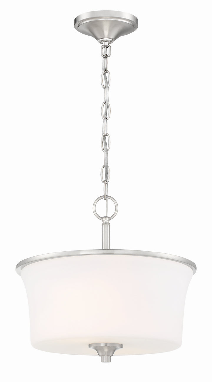 Gwyneth Two Light Convertible Semi Flush in Brushed Polished Nickel