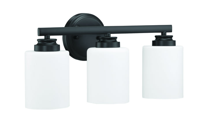 Bolden Three Light Vanity in Flat Black