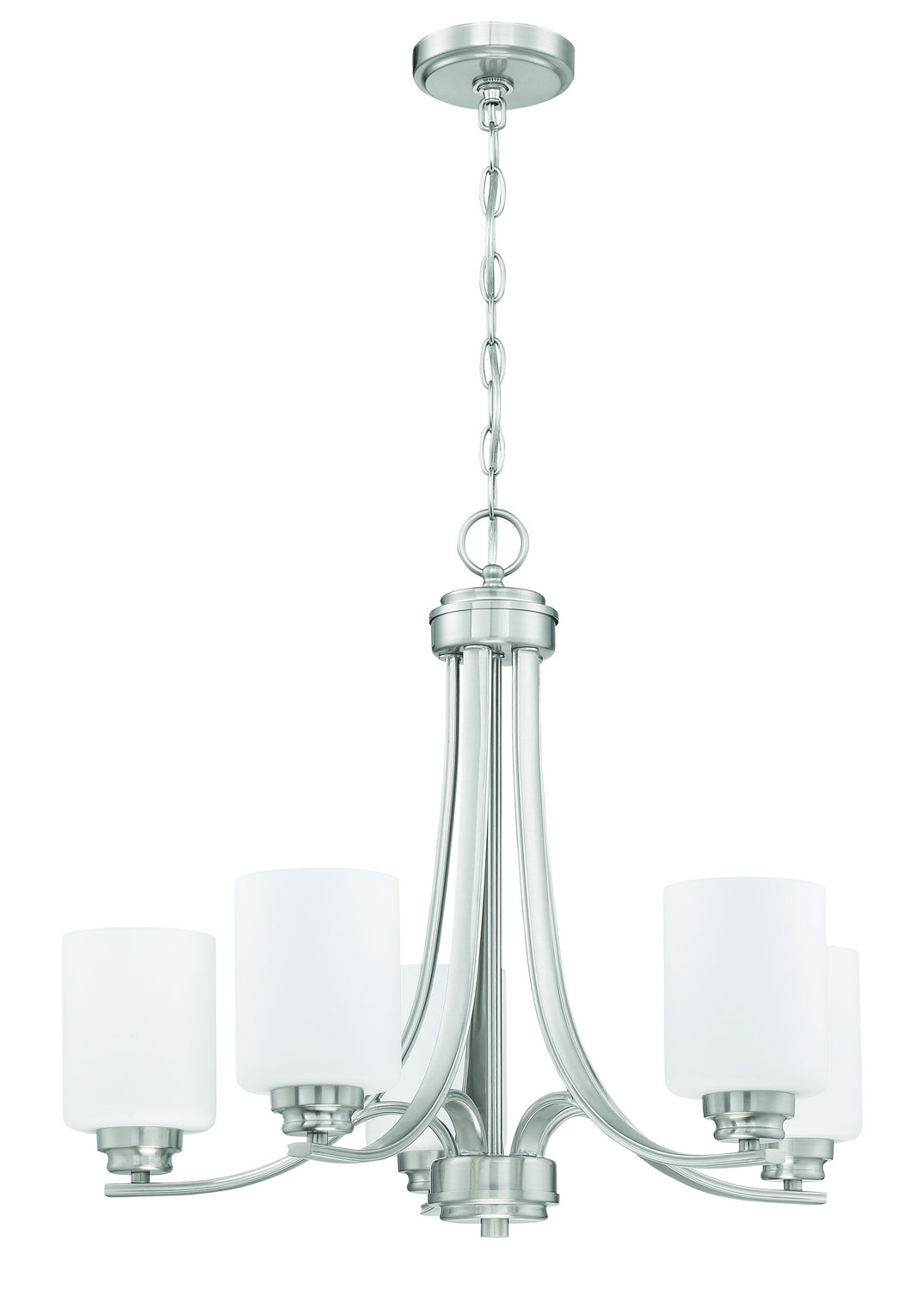 Bolden Five Light Chandelier in Brushed Polished Nickel