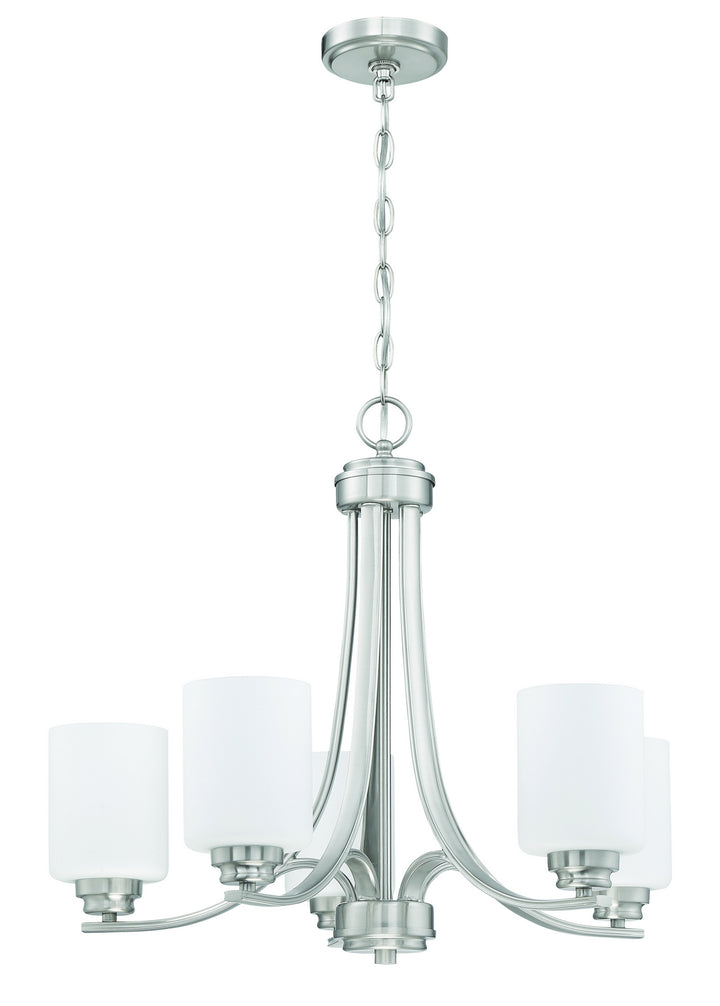 Bolden Five Light Chandelier in Brushed Polished Nickel