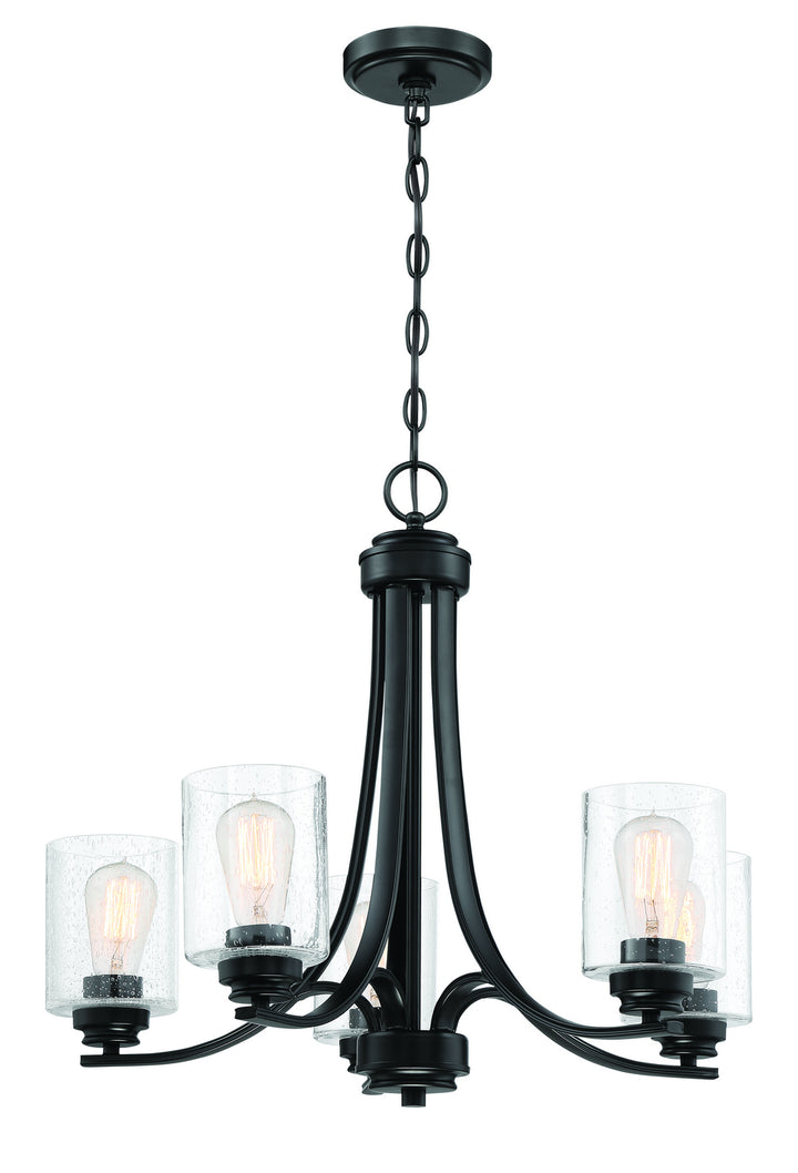 Bolden Five Light Chandelier in Flat Black