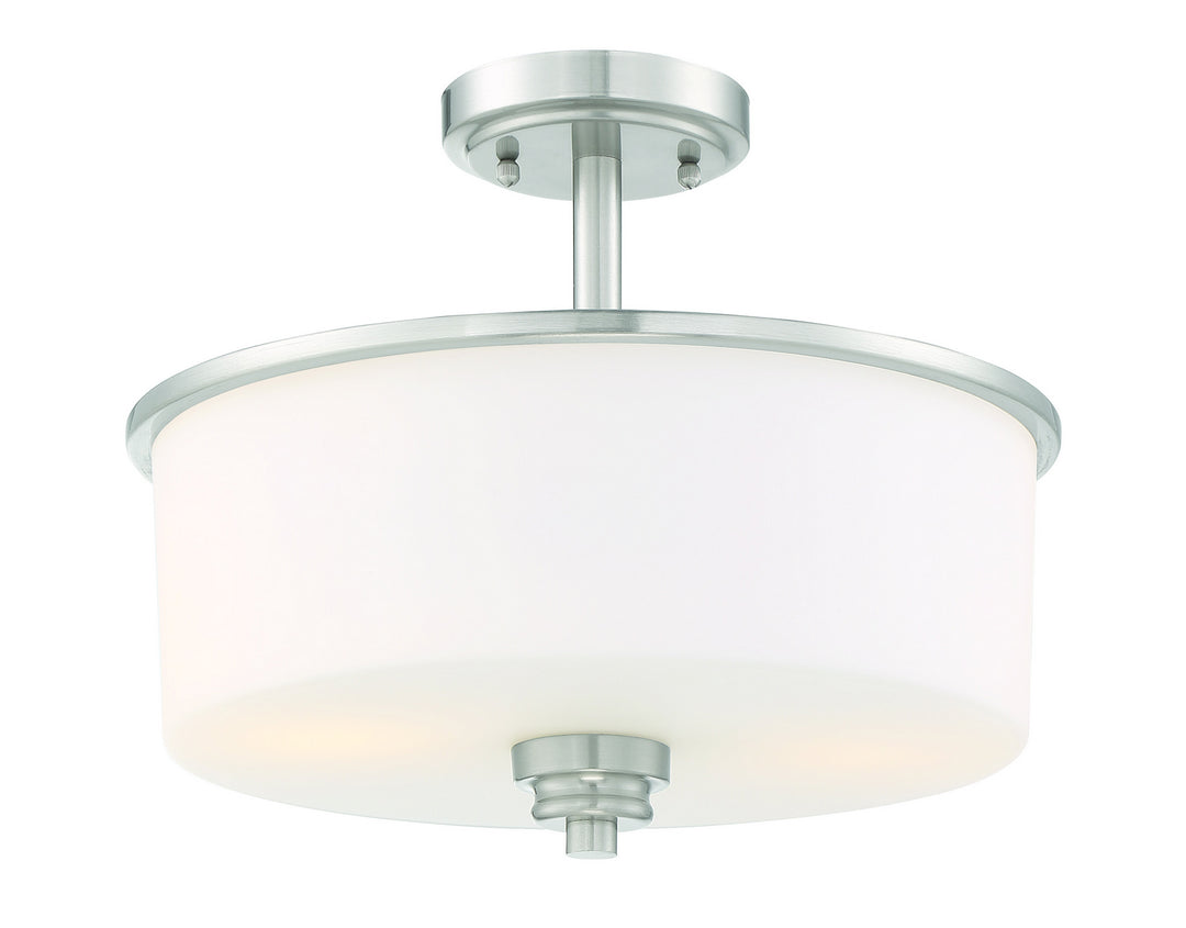 Bolden Two Light Convertible Semi Flush in Brushed Polished Nickel