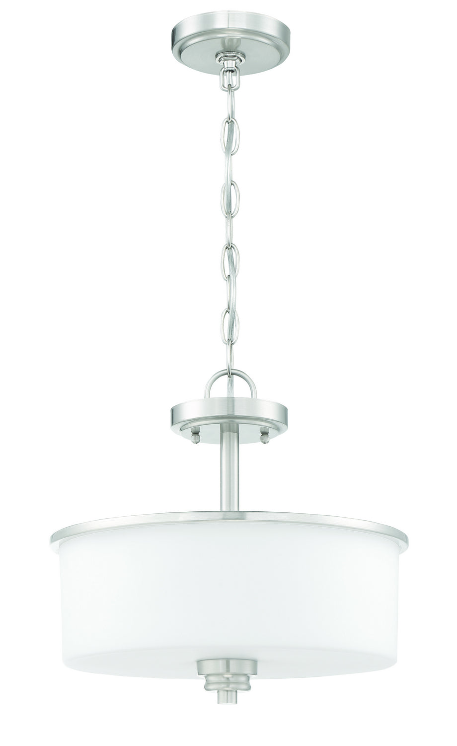 Bolden Two Light Convertible Semi Flush in Brushed Polished Nickel