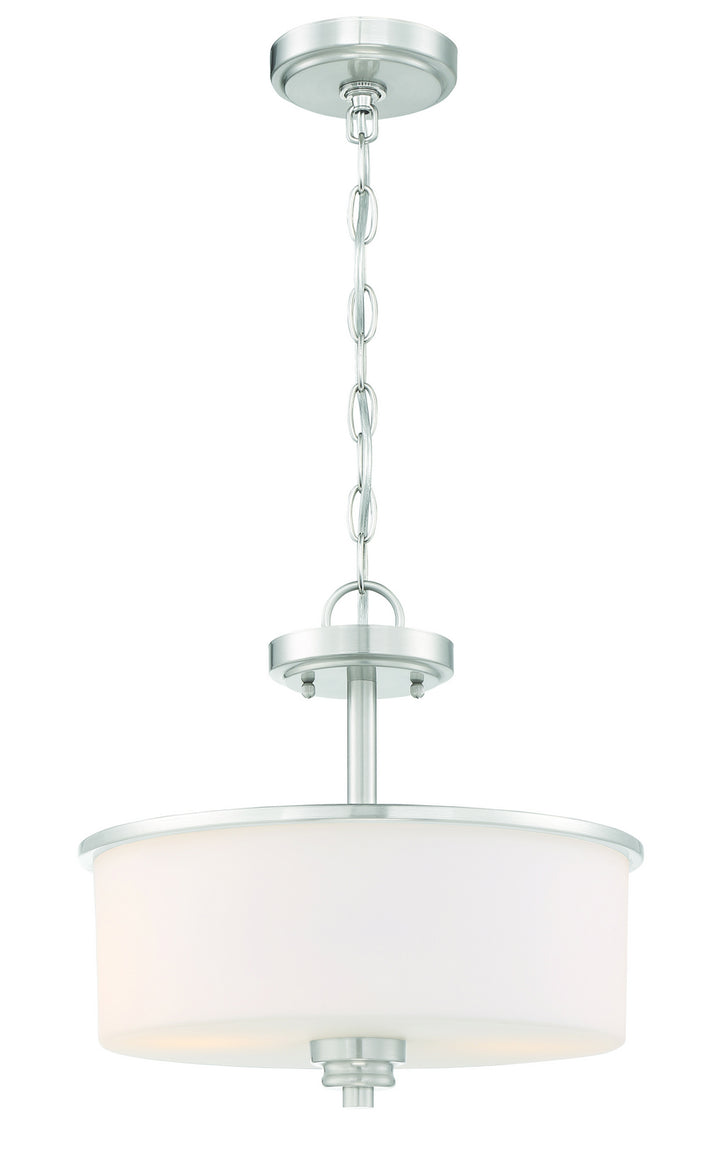 Bolden Two Light Convertible Semi Flush in Brushed Polished Nickel