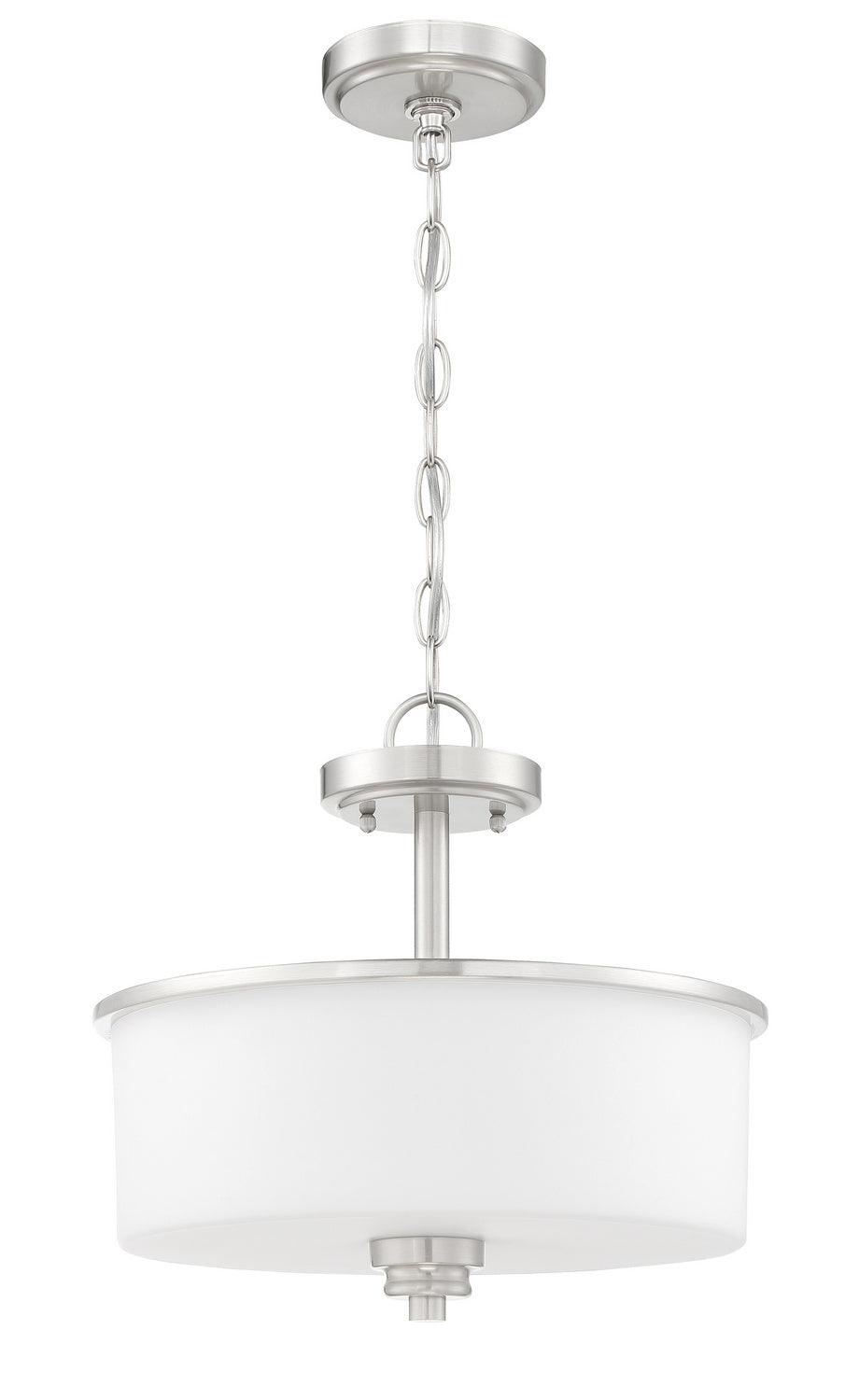 Bolden Two Light Convertible Semi Flush in Brushed Polished Nickel