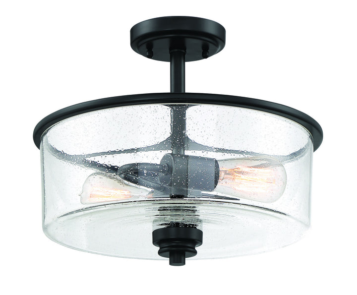 Bolden Two Light Convertible Semi Flush in Flat Black