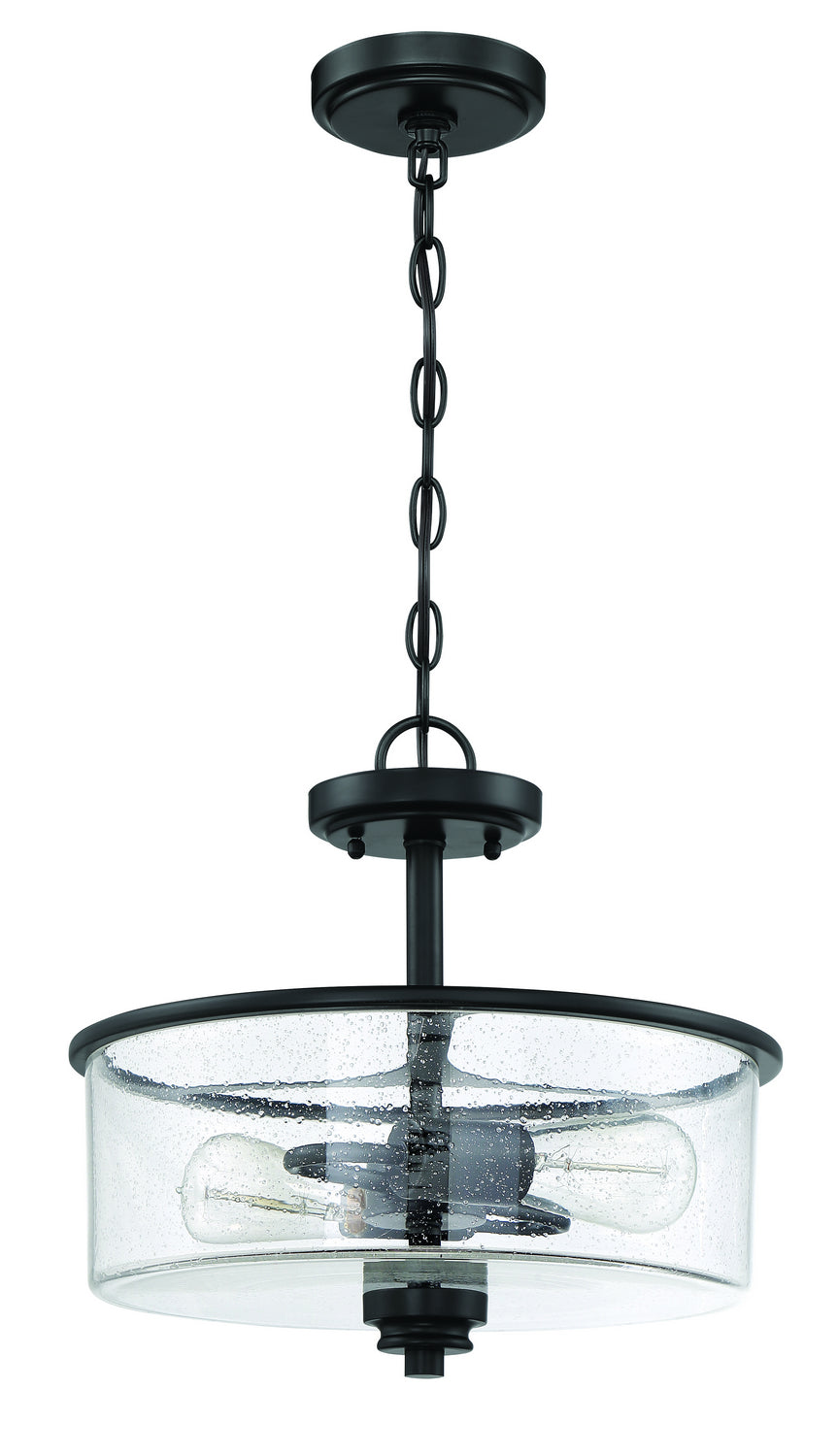 Bolden Two Light Convertible Semi Flush in Flat Black