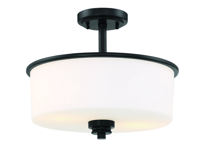 Bolden Two Light Convertible Semi Flush in Flat Black