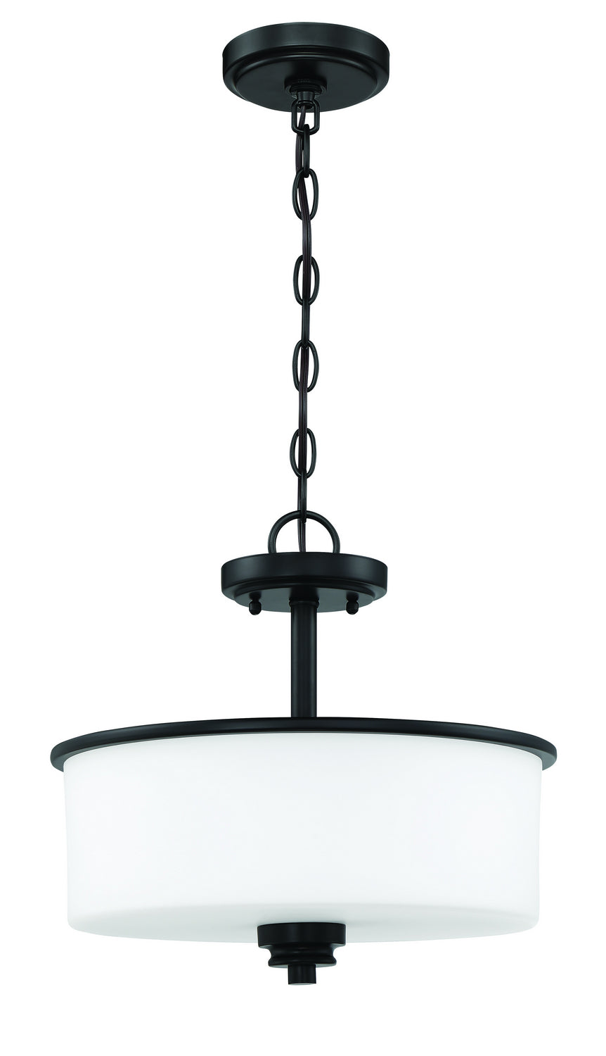 Bolden Two Light Convertible Semi Flush in Flat Black