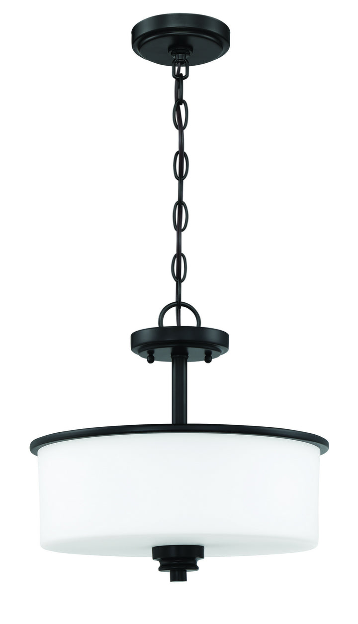 Bolden Two Light Convertible Semi Flush in Flat Black