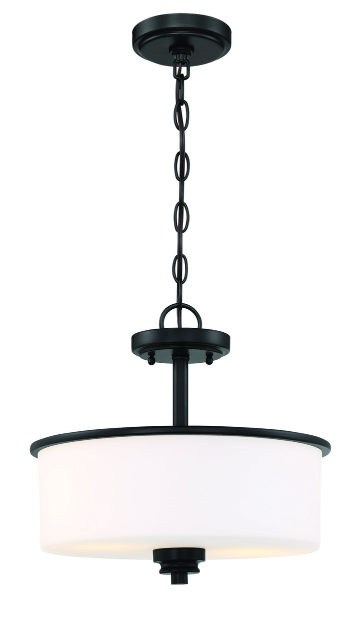 Bolden Two Light Convertible Semi Flush in Flat Black