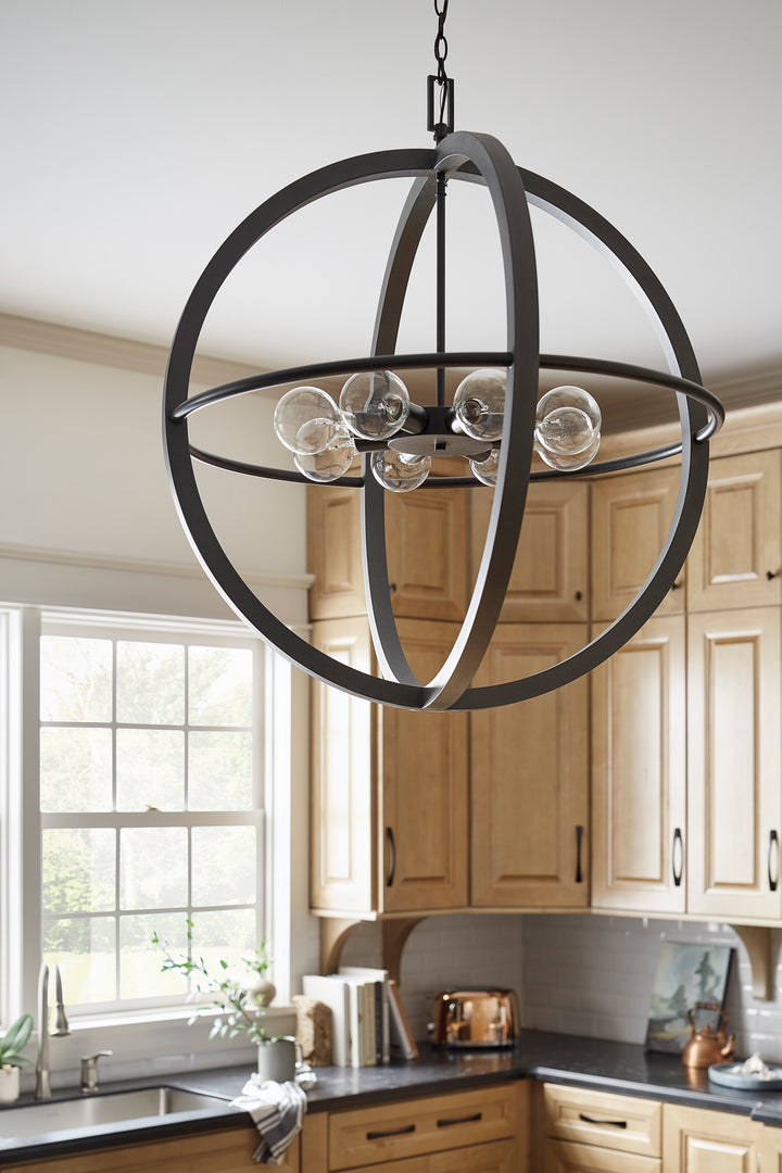 Bodie LED Chandelier in Dark Cement