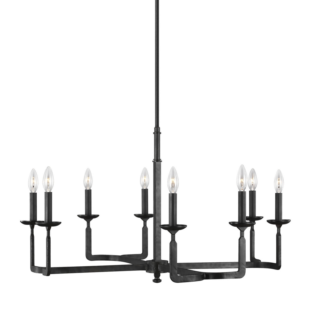 Generation Lighting. Eight Light Chandelier