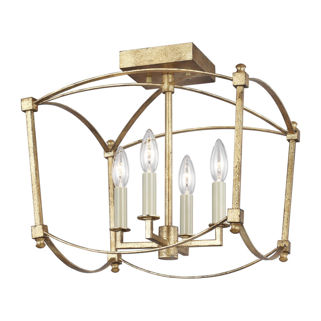 Visual Comfort StudioThayerFour Light Semi-Flush Mount
