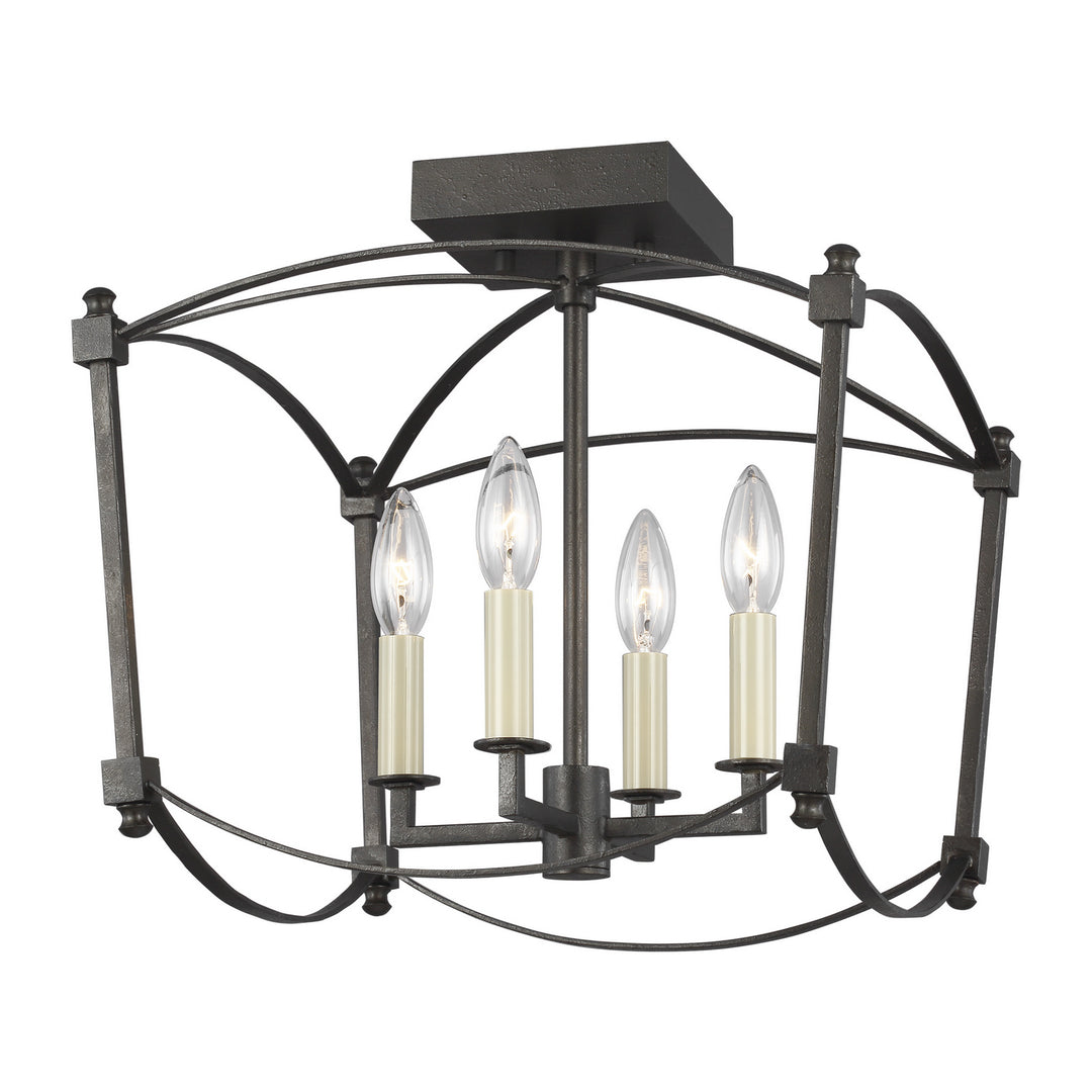 Visual Comfort StudioThayerFour Light Semi-Flush Mount