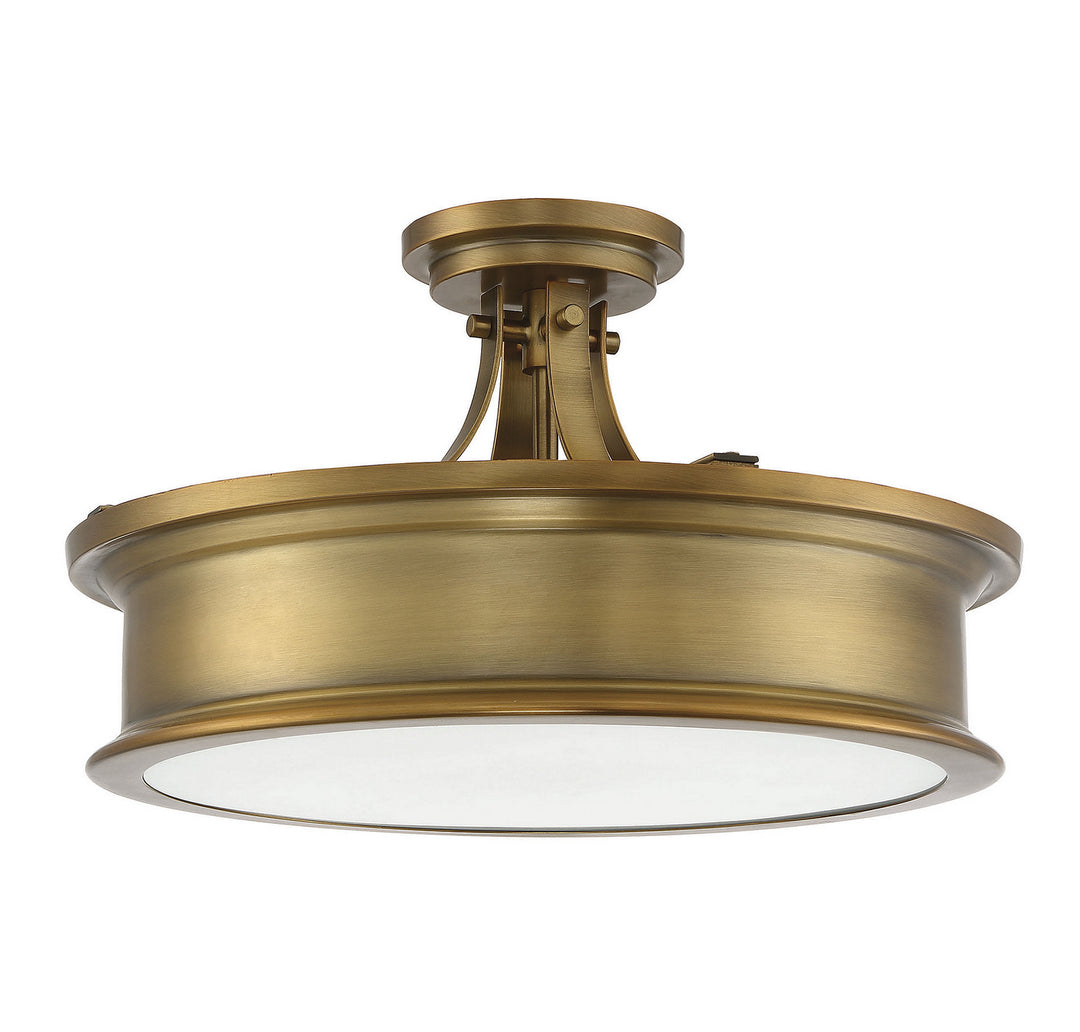 Savoy House Watkins Three Light Semi-Flush Mount