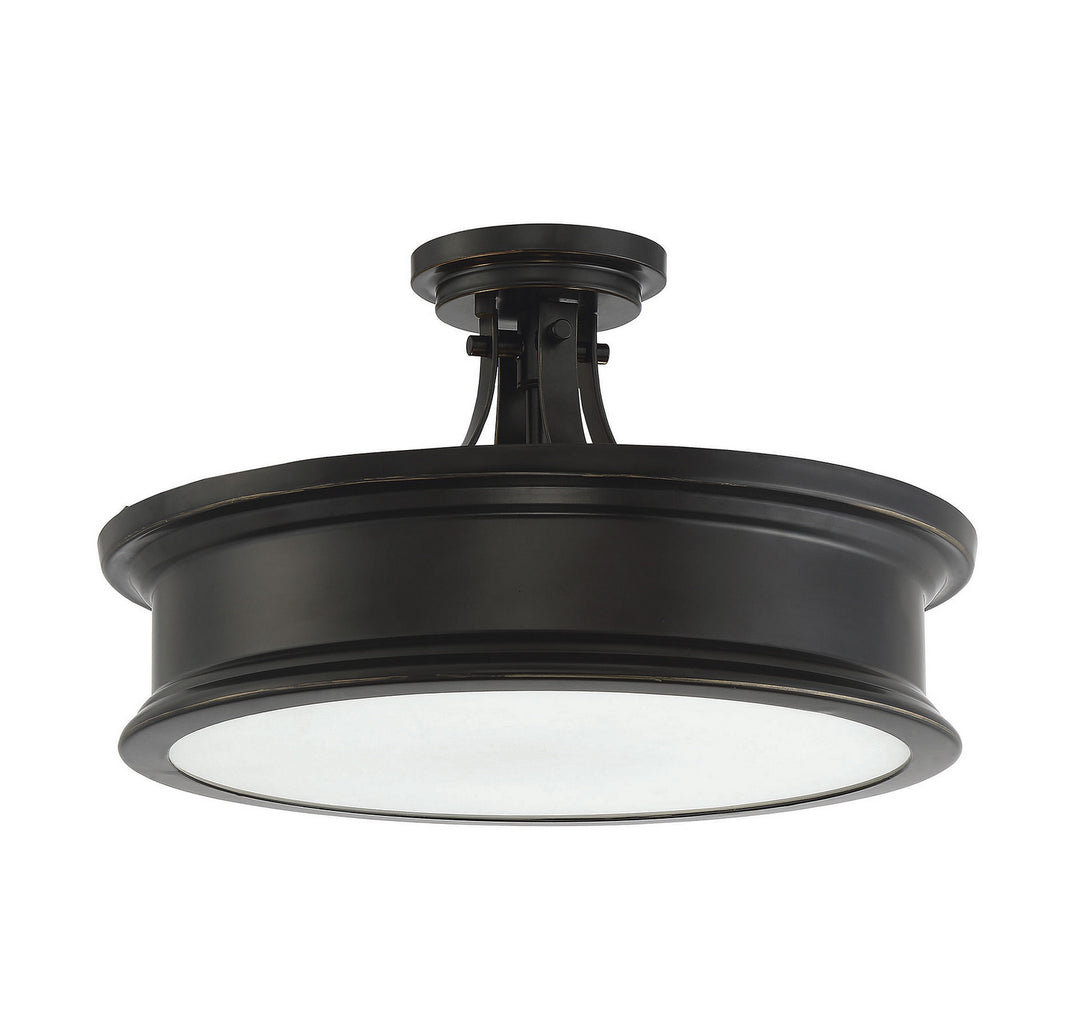 Savoy House Watkins Three Light Semi-Flush Mount