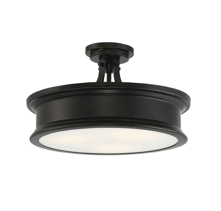 Savoy House Watkins Three Light Semi-Flush Mount