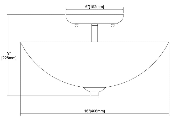 ELK Home Three Light Semi Flush Mount