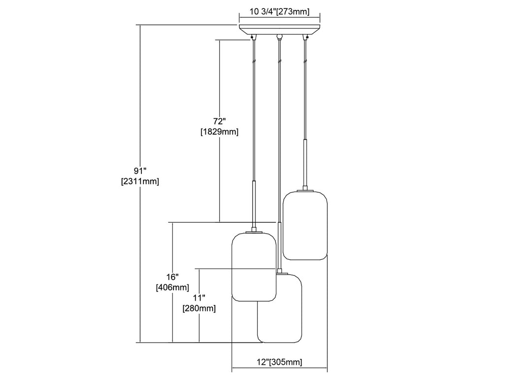 ELK Home Three Light Pendant