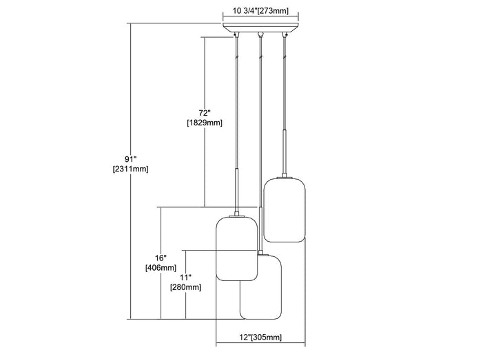 ELK Home Three Light Pendant