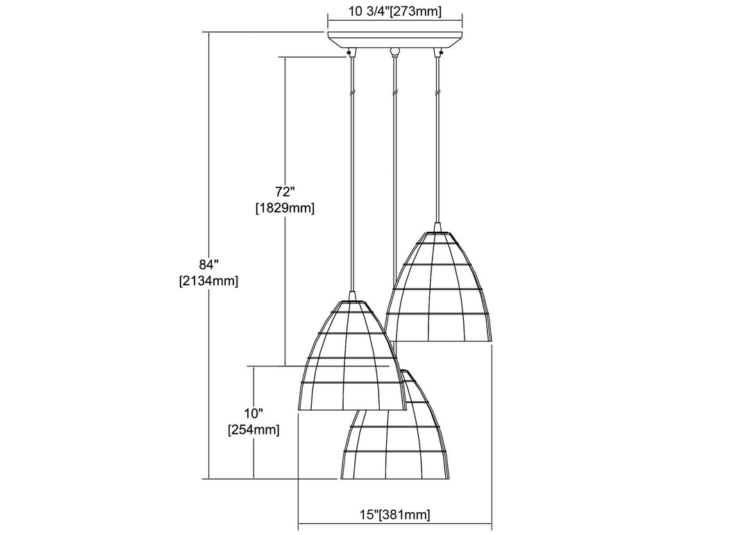 ELK Home Three Light Pendant