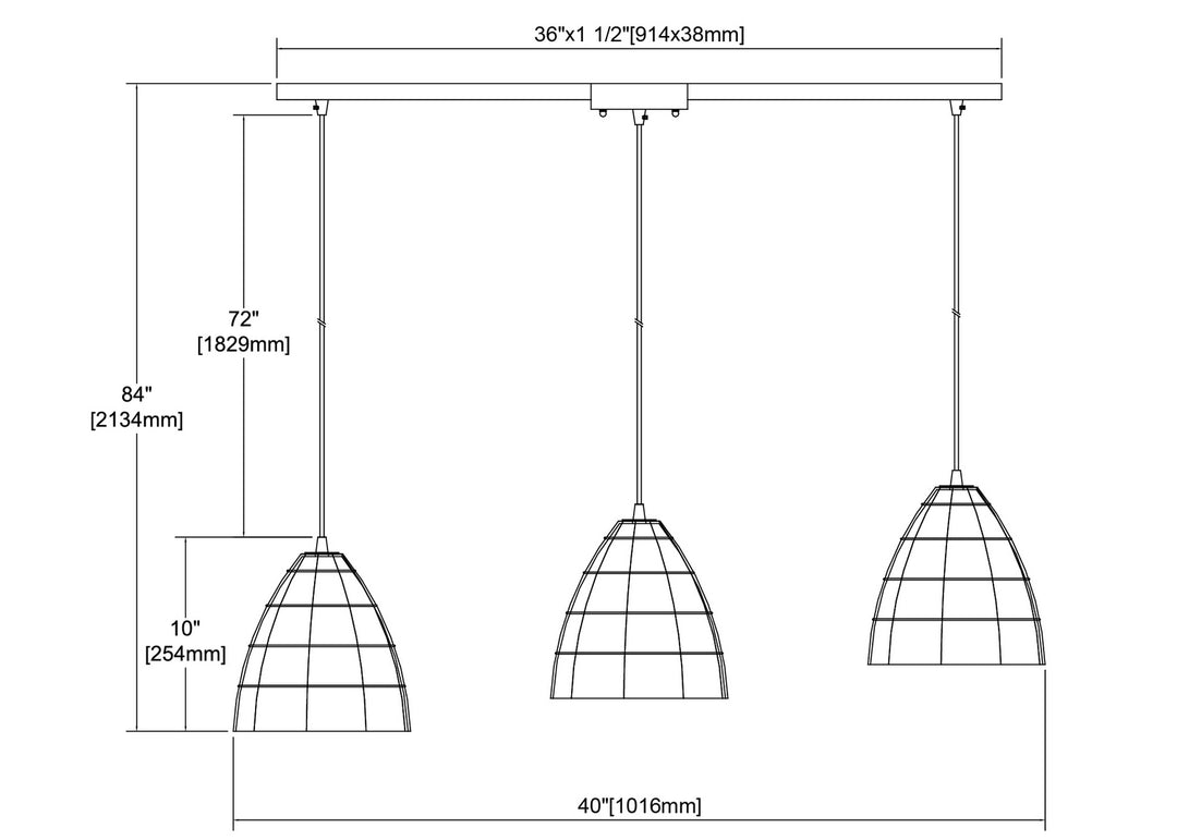 ELK Home Three Light Pendant