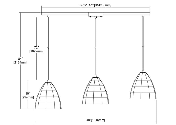 ELK Home Three Light Pendant