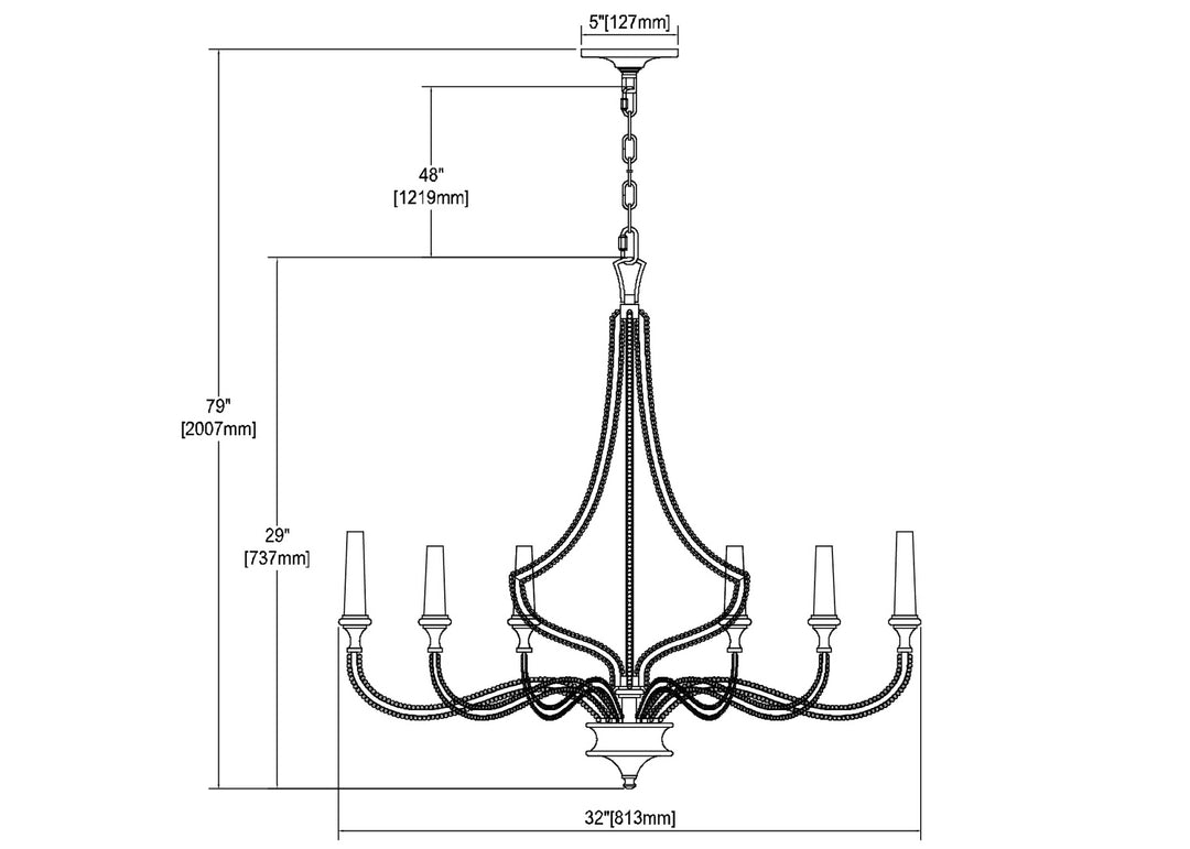 ELK Home Eight Light Chandelier