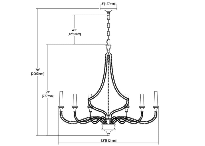 ELK Home Eight Light Chandelier