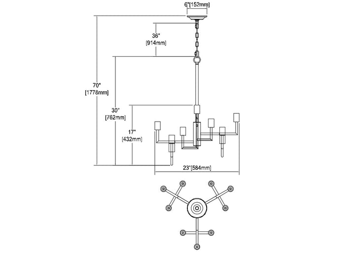 ELK Home Nine Light Chandelier